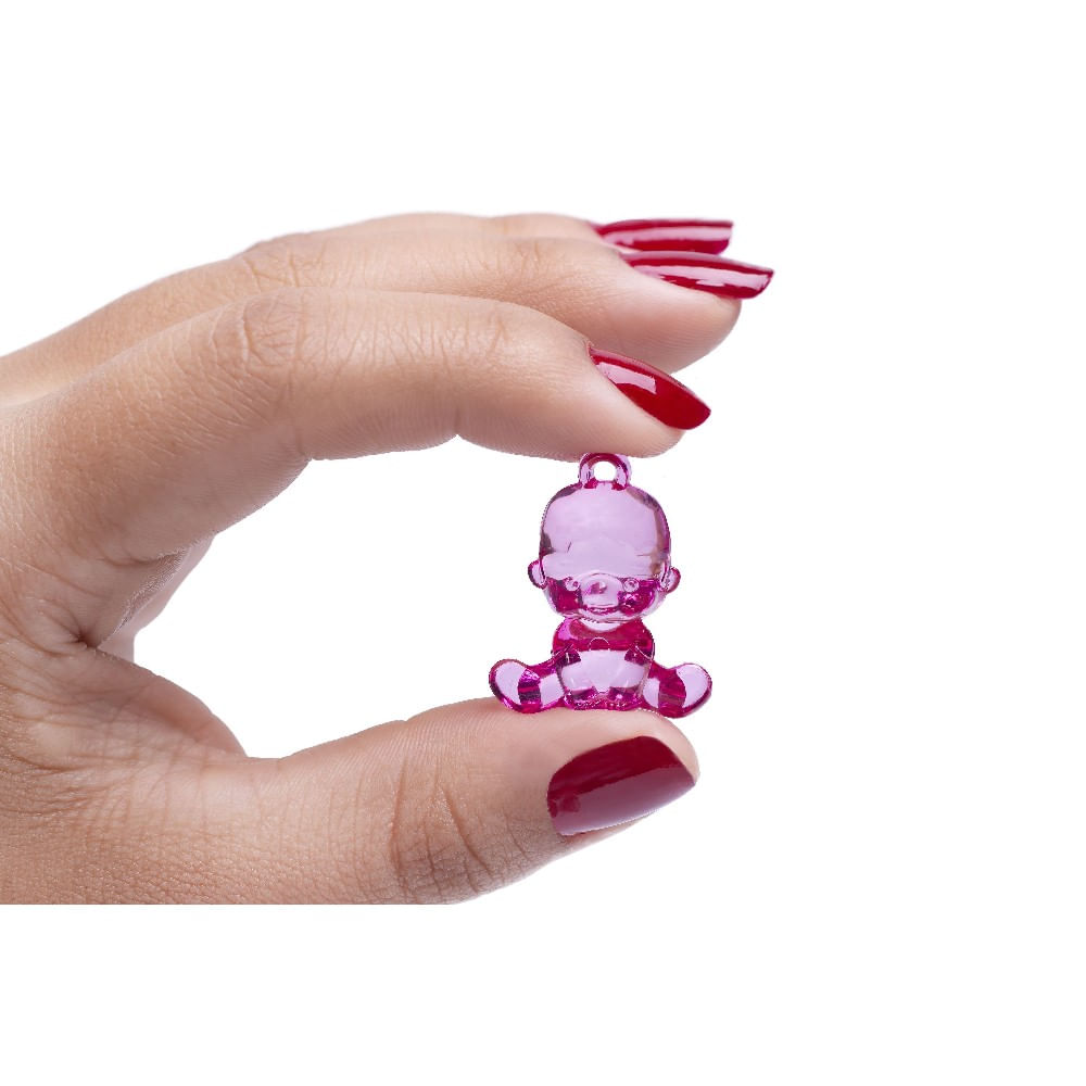 Pingente Bebe 28x23x12 6mm Em Acrilico Com 500gr Ladeira Bijuterias Pingente Bebe 28x23x12 6mm Em Acrilico Com 500gr Ladeira Bijuterias